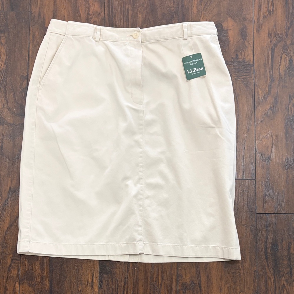 L.L. Bean Women's Classic Tan Pencil Skirt